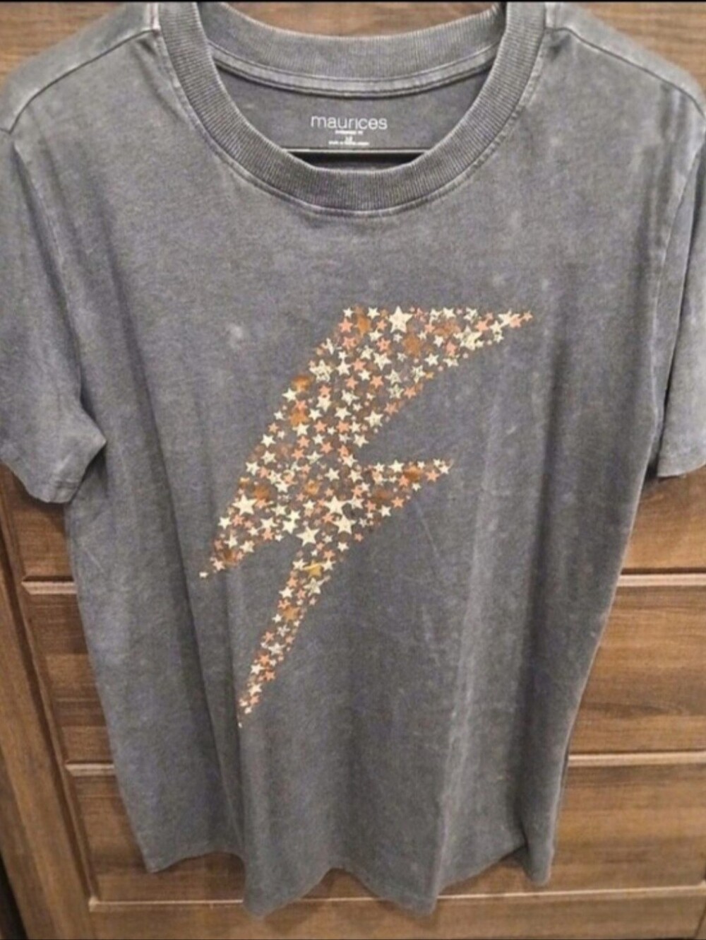 Maurices Lightning Bolt & Stars Oversized Tee NWOT.
